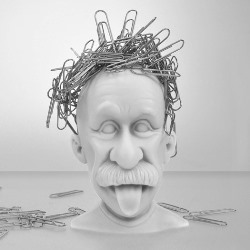 idee regalo originali per la casa portagraffette magnetico testa di einstein