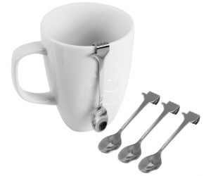 idee regalo originali set 4 cucchiaini con mano di appoggio sul manico