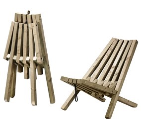 SEDIA SDRAIO PIEGHEVOLE IN LEGNO