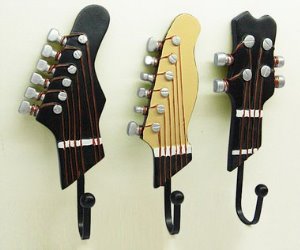 attaccapanni da parete originali chitarra