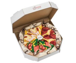 set 8 calzini pizza box regali originali uomo