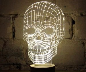 idee regalo originali lampada 3d a led teschio