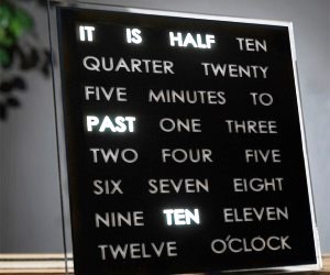 idee regalo originali orologio led word clock