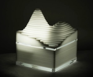 idee regalo originali lampada da tavolo mountains