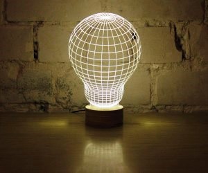 idee regalo originali per la casa lampada con effetto 3d