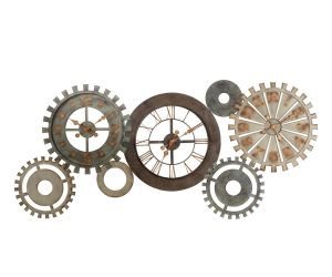 IDEE REGALO ORIGINALI PER LA CASA OROLOGIO DA PARETE 3 IN 1 INGRANAGGI