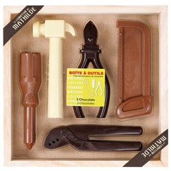 idee regalo originali set 4 attrezzi di cioccolato