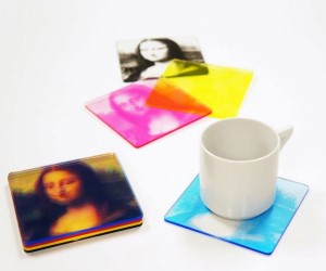 idee regalo originali set 4 sottobicchieri monna lisa
