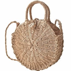 BORSA DONNA IN PAGLIA INTRECCIATA