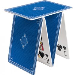 tavolino originale carte da poker blue