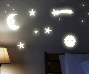 idee regalo originali per la casa adesivi da parete fluorescenti