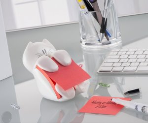 IDEE REGALO ORIIGINALI PER LA CASA DISPENSER FOGLIETTI ADESIVI POST-IT A FORMA DI GATTO