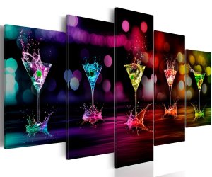 IDEE REGALO ORIGINALI QUADRO SU TELA COCKTAILS OF COLOUR