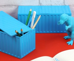 IDEE REGALO ORIGINALI SCATOLA PORTAOGGETTI A FORMA DI CONTAINER