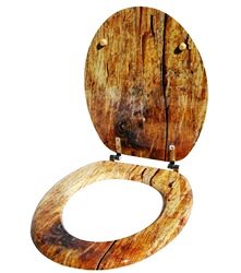 IDEE REGALO ORIGINALI SEDILE COPRI WC IN FINTO LEGNO