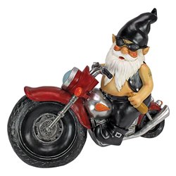 idee regalo originali nano da giardino su moto