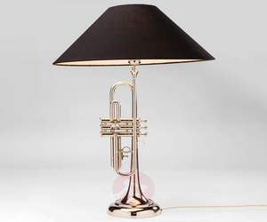 lampada da tavolo design trumpet jazz