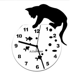 OROLOGIO DA PARETE GATTO