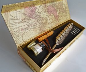 penna antica piuma d'oca originale