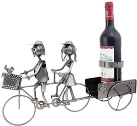 portabottiglie originali coppia in bicicletta regali