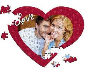 puzzle cuore personalizzabile