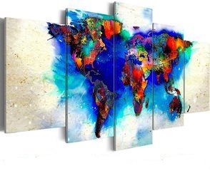 QUADRO MAPPA DEL MONDO