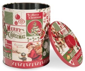 SCATOLA DI METALLO PORTABISCOTTI REGALI DI NATALE