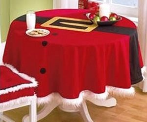 decorazioni natalizie tovaglia babbo natale