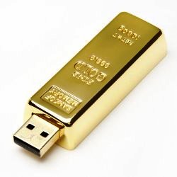 idee regalo originali gadget chiavetta usb a forma di lingotto oro