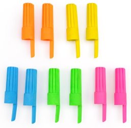 idee regalo originali set 10 gomme per cancellare a forma di tappi di penne