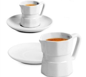 oggetti strani e curiosi set 2 tazze da caffe a forma di caffettiere