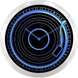 idee regalo originali orologio giradischi al neon