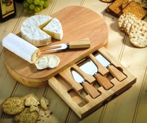 idee regalo originali per la cucina tagliere per formaggi con cassetto integrato