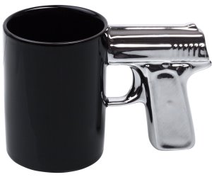 idee regalo originali per la cucina tazza con manico pistola