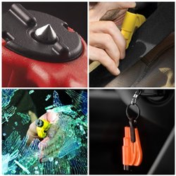 idee regalo originali portachiavi da auto con accessori di emergenza