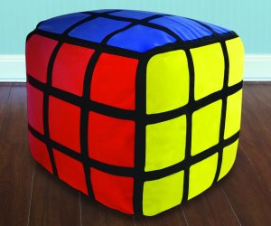 idee regalo originali per la casa sedia gonfiabile a forma di cubo di rubik