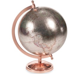 soprammobile originale mappamondo copper glace